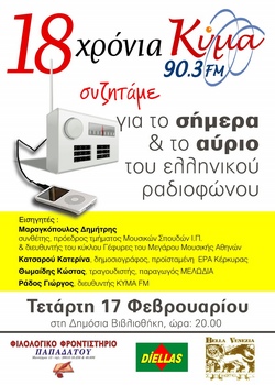 Κύμα FM - Αφίσα εκδηλώσεων για τα 18 Χρόνια Κύμα FM - Αφίσα εκδηλώσεων για τα 18 Χρόνια